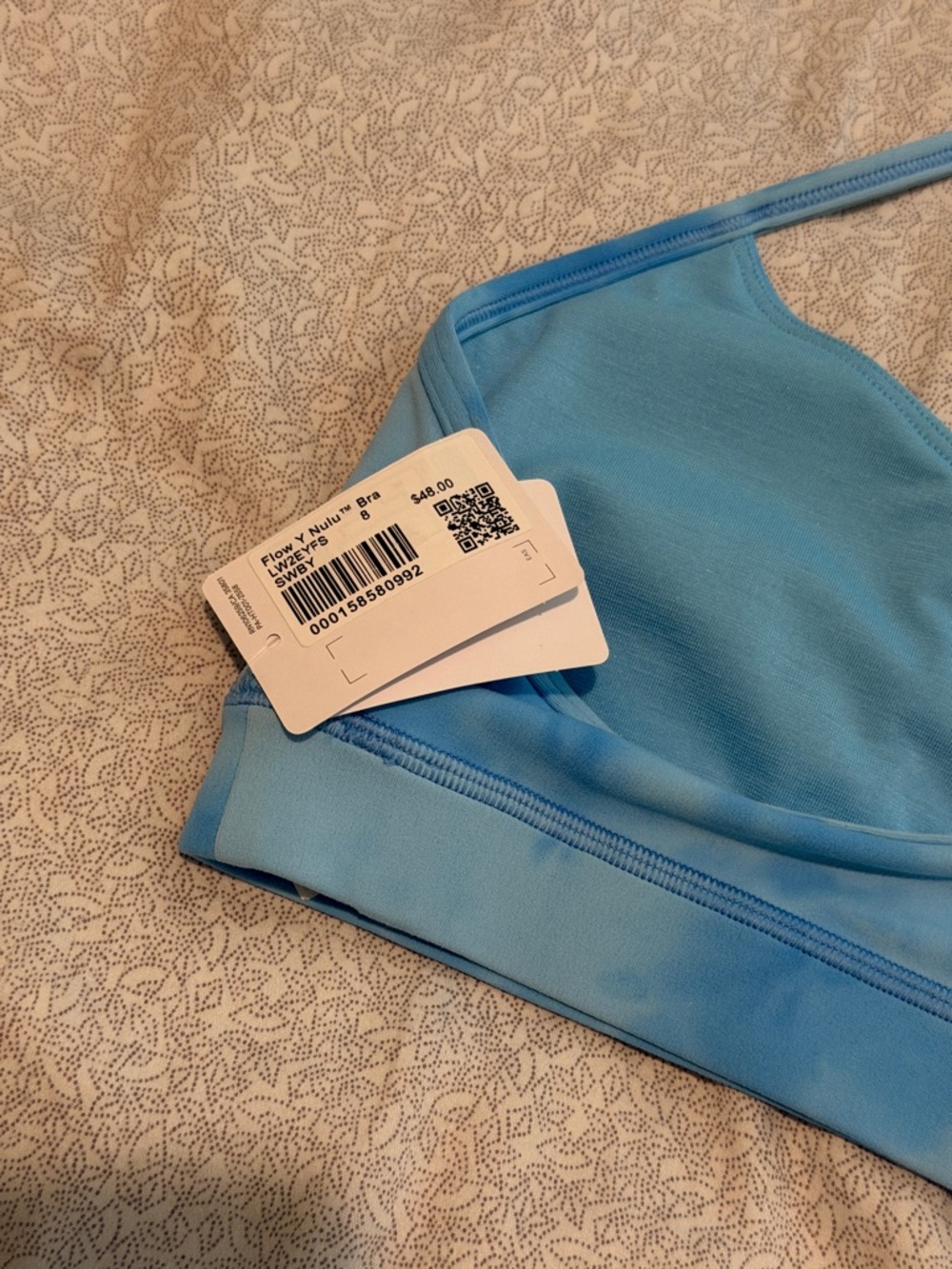 Lululemon Flow Y Bra Nulu Light Support A-C Smoothie Wash Blueberry Multi Size8 - Picture 6 of 8